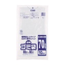 ワタナベ工業　ワタナベ　透明ゴミ袋（再生原料タイプ）７０Ｌ　Ｕ－７０　１パック（１０枚）