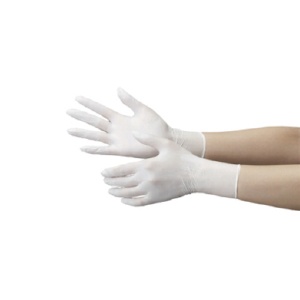 ミドリ安全　ニトリル使い捨て手袋　極薄　粉なし　白　Ｍ　ＶＥＲＴＥ－７１１－Ｍ　１箱（１００枚）1