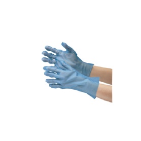 ミドリ安全　ポリエチレン使い捨て手袋　外エンボス　青　Ｍ　ＶＥＲＴＥ－５７６－Ｍ　１箱（２００枚）