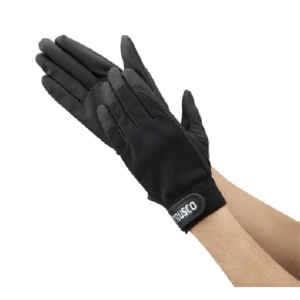 ＴＲＵＳＣＯ　ＰＵ薄手手袋エンボス加工　ブラック　ＬＬ　ＴＰＵＭ－Ｂ－ＬＬ　１双1