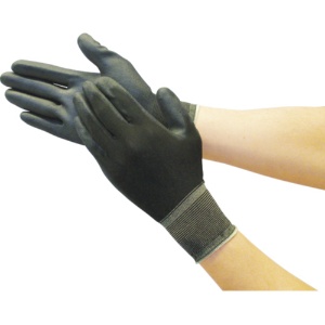 ＴＲＵＳＣＯ　カラーナイロン手袋ＰＵ手のひらコート　ブラック　Ｌ　ＴＧＬ－３５３５－ＢＫ－Ｌ　１双1