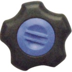三星産業貿易　三星　フィットノブ　Ｍ６　本体／黒　キャップ／青　ＦＩＴ－Ｋ－Ｍ６－Ｂ－５Ｐ　１パック（５個）