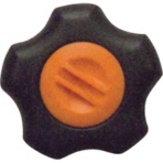 三星産業貿易　三星　フィットノブ　Ｍ６　本体／黒　キャップ／橙　ＦＩＴ－Ｋ－Ｍ６－Ｏ－５Ｐ　１パック（５個）