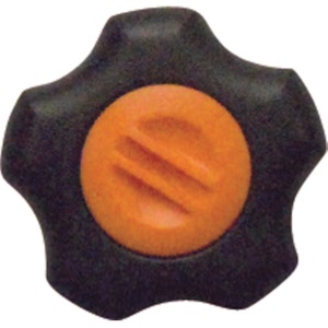 三星産業貿易　三星　フィットノブ　Ｍ６　本体／黒　キャップ／橙　ＦＩＴ－Ｋ－Ｍ６－Ｏ－５Ｐ　１パック（５個）1