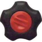 三星産業貿易　三星　フィットノブ　Ｍ８　本体／黒　キャップ／赤　ＦＩＴ－Ｋ－Ｍ８－Ｒ－５Ｐ　１パック（５個）