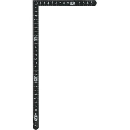 【クリックで詳細表示】シンワ測定 シンワ 曲尺小型 サンデーカーペンター黒色30cm×15cm 表裏同目 12435 1本 12435