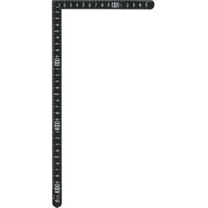 シンワ測定　シンワ　曲尺小型　サンデーカーペンター黒色３０ｃｍ×１５ｃｍ　表裏同目　１２４３５　１本1
