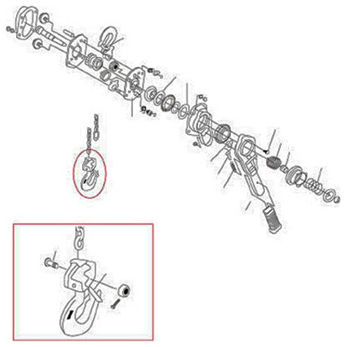 キトー　ＬＢ０１５用部品　ユーテンバネ　Ｌ４ＢＡ０１５－９２０５２　１個1