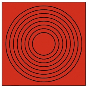 ユニット　ゲージマーカー円形赤･ＰＰステッカー　４４６－８５　１セット（１０枚）1
