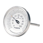 佐藤計量器製作所　佐藤　バイメタル温度計ＢＭ－Ｔ型　ＢＭ－Ｔ－９０Ｓ－１　１個