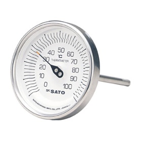 佐藤計量器製作所　佐藤　バイメタル温度計ＢＭ－Ｔ型　ＢＭ－Ｔ－９０Ｓ－３　１個