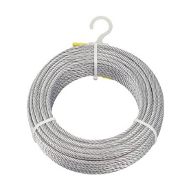ＴＲＵＳＣＯ　メッキ付ワイヤロープ　Φ３ｍｍＸ１００ｍ　ＣＷＭ－３Ｓ１００　１本