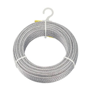 ＴＲＵＳＣＯ　メッキ付ワイヤロープ　Φ３ｍｍＸ１００ｍ　ＣＷＭ－３Ｓ１００　１本1