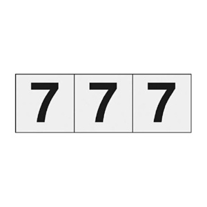 ＴＲＵＳＣＯ　数字ステッカー　３０×３０　「７」　透明　ＴＳＮ－３０－７－ＴＭ　１セット（３枚）1