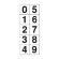 ＴＲＵＳＣＯ　数字ステッカー　５０×５０　「０～９」連番　白　各１枚　ＴＳＮ－５０－１０　１セット（１０枚）1