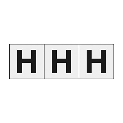 【クリックで詳細表示】TRUSCO アルファベットステッカー 30×30 「H」 透明 TSN-30-H-TM 1セット(3枚) TSN30HTM