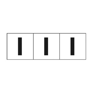 ＴＲＵＳＣＯ　アルファベットステッカー　３０×３０　「Ｉ」　白　ＴＳＮ－３０－Ｉ　１セット（３枚）1