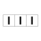 ＴＲＵＳＣＯ　アルファベットステッカー　３０×３０　「Ｉ」　白　ＴＳＮ－３０－Ｉ　１セット（３枚）