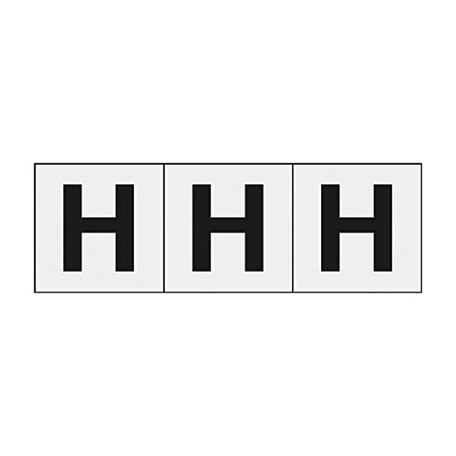【クリックで詳細表示】TRUSCO アルファベットステッカー 50×50 「H」 透明 TSN-50-H-TM 1セット(3枚) TSN50HTM