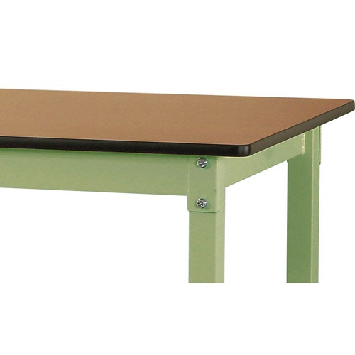 山金工業　ワークテーブル８００　固定式　メラミン　１５００×６００×７４０ｍｍ　木目／グリーン　ＳＶＭ－１５６０－ＭＧ　１台1