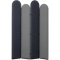 コクヨ　リーフィー　ジャバラ置きタイプ　１２００×１６００ｍｍ　パネル：ミディアムグレー／ディムグレー　脚：ブラック　ＰＬＦ－Ｊ１２１６Ｃ－Ｅ６ＥＢＥＣ１　１台