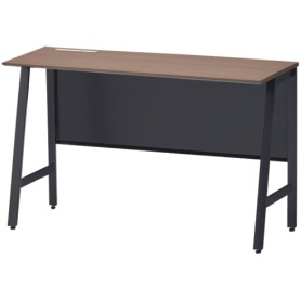 オカムラ　ＶＩＬＬＡＧＥ　ＶＤ－Ａハイテーブル　幅１４００×奥行６００×高さ１０００ｍｍ　天板：ミディアムウォールナット　脚：ブラック　８ＶＡ６４Ｓ－ＭＦＤ６　１台