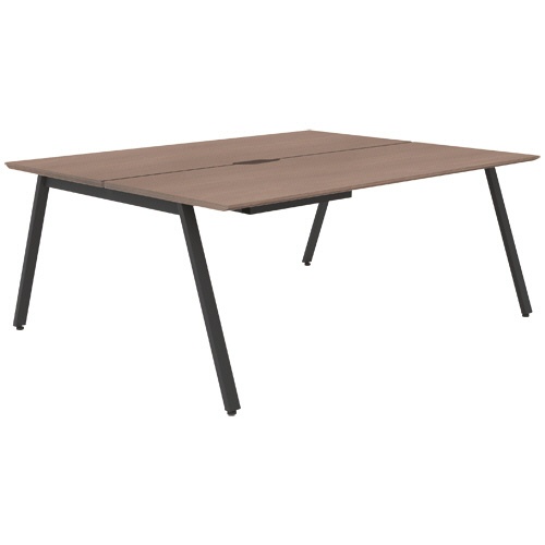 オカムラ　ＶＩＬＬＡＧＥ　ＶＤ－Ａワークテーブル　幅１８００×奥行１２００×高さ７２０ｍｍ　天板：ミディアムウォールナット　脚：ブラック　８ＶＡ２８Ｗ－ＭＦＤ６　１台1