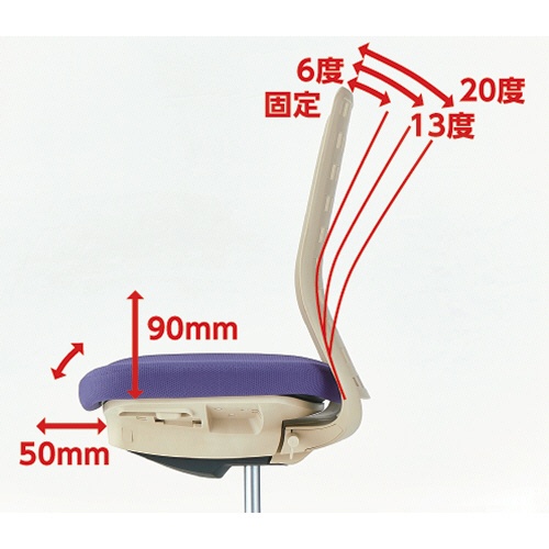コクヨ　モネット　背樹脂シェルタイプ　肘なし　本体・背・脚：ホワイトグレー　座：ライトグレー　ナイロンキャスター　Ｃ０３－Ｗ３００Ｗ－ＷＥ２Ｅ１Ｘ１　１脚4