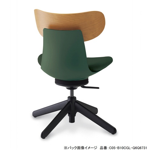 コクヨ　ｉｎｇＬＩＦＥ　背合板タイプ　ミディアムアッシュ　４本脚　ディープグリーン　Ｃ０５－Ｂ１０ＣＧＬ－Ｑ６Ｑ６７３１　１脚2