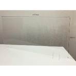 フジテックス　透明アクリルパーテーション　Ａタイプ　幅１２００×高さ６００ｍｍ　１セット（２台）