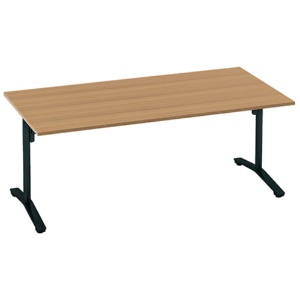 コクヨ　ＶＩＥＮＡ（ビエナ）　テーブル　フラップタイプ　角形天板　Ｔ字脚　１８００×９００×７２０ｍｍ　ラスティックミディアム／ブラック　ＭＴ－Ｖ１８９ＦＥ６ＡＭＰ２　１台1