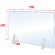 登喜和工業　飛沫防止パネル　中　幅９００×高さ６００ｍｍ　ＨＰＯ－Ｍ９０６０Ｓ　１セット（３枚）2