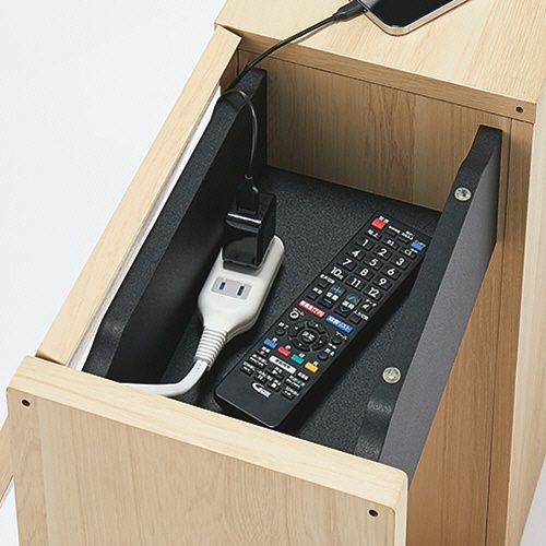 朝日木材加工　ルーデフト　ソファサイドストレージ　ダークブラウン　ＲＤＳ－５０２０ＳＴ－ＤＢ　１台3