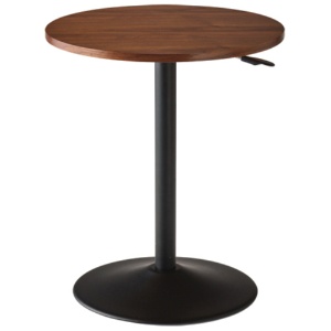 ＹＡＭＡＺＥＮ　レバー式昇降テーブル　円形　ウォルナット／ブラック　ＫＵＴ－Ｒ５５０（ＷＬ／ＢＫ）　１台1