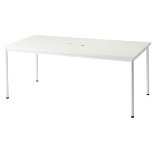 エランサ　会議用テーブル　幅１８００×奥行９００×高さ７２０ｍｍ　ホワイト　（組立設置込）　ＬＡＴ－１８９０－ＷＨＷ　１台1
