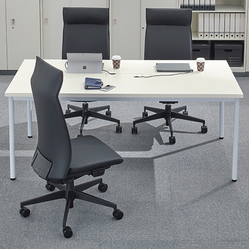 エランサ　会議用テーブル　幅１８００×奥行９００×高さ７２０ｍｍ　ホワイト　（組立設置込）　ＬＡＴ－１８９０－ＷＨＷ　１台4