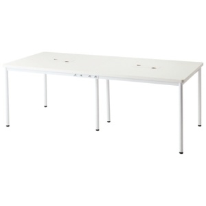 エランサ　会議用テーブル　幅２１００×奥行９００×高さ７２０ｍｍ　ホワイト　（組立設置込）　ＬＡＴ－２１９０－ＷＨＷ　１台1
