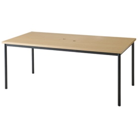 エランサ　会議用テーブル　幅１８００×奥行９００×高さ７２０ｍｍ　ナチュラル　（組立設置込）　ＬＡＴ－１８９０－ＮＡＫ　１台