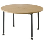 エランサ　キャスターテーブル　丸型　直径１２００×高さ７２０ｍｍ　（お客様組立）　ＬＣＴ－１２１２Ｃ