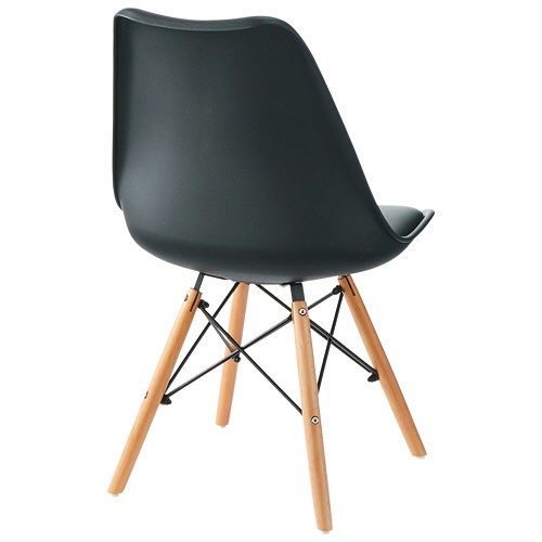 ホームスタイリング　シェルチェア　クッション付　ブラック　ＳＨＥＬＬ－０１ＢＫ　１脚2