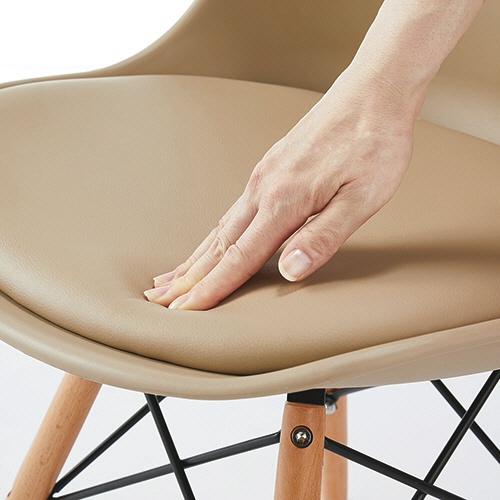 ホームスタイリング　シェルチェア　クッション付　ブラック　ＳＨＥＬＬ－０１ＢＫ　１脚4