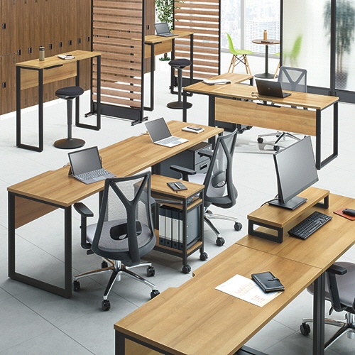 ＡＬｅｔｔｏ（アレット）　サイドデスク　幅１２００×奥行４００×高さ７２０ｍｍ　脚：ブラック　天板：アッシュウッド　１台4
