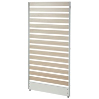 ローパーティション ラダータイプ ホワイトフレーム 幅900×高さ1800mm 木目ライトウッド 1枚