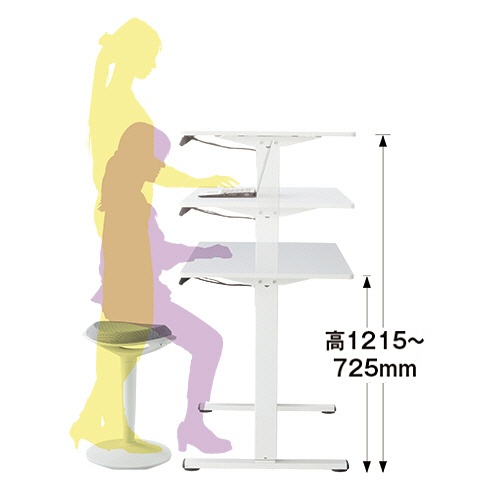 アスカ　電動昇降デスク　メモリー付　幅１２００ｍｍ　天板：木目　脚：黒　ＥＤＫ１２ＢＫ　１台4