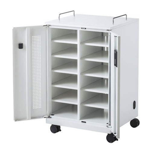 サンワサプライ　ノートパソコン収納キャビネット　１２台収納　ホワイト　ＣＡＩ－ＣＡＢ１０４Ｗ　１台4
