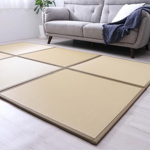 イケヒコ・コーポレーション　ＰＰ置き畳　スカッシュ　８２０×８２０ｍｍ　ベージュ　１セット（９枚）5