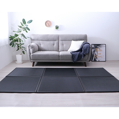 イケヒコ・コーポレーション　ＰＰ置き畳　スカッシュ　８２０×８２０ｍｍ　ブラック　１セット（６枚）6