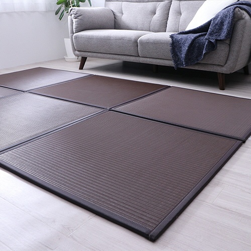 イケヒコ・コーポレーション　ＰＰ置き畳　スカッシュ　８２０×８２０ｍｍ　ブラウン　１セット（６枚）5