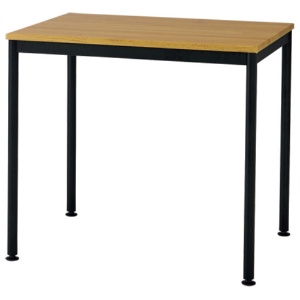 ナカバヤシ　フラットテーブル　幅８００×奥行６００×高さ７００ｍｍ　天板：オーク　フレーム・脚：ブラック　ＦＤＦ－８０６０ＫＭＢＫ　１台1