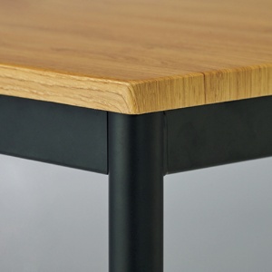 ナカバヤシ　フラットテーブル　幅８００×奥行６００×高さ７００ｍｍ　天板：オーク　フレーム・脚：ブラック　ＦＤＦ－８０６０ＫＭＢＫ　１台2